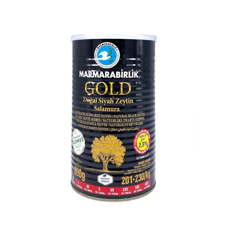Dogal Siyah Zeytin Gold Gemlik XL - Schwarze Oliven mit Kern fermentiert 800g