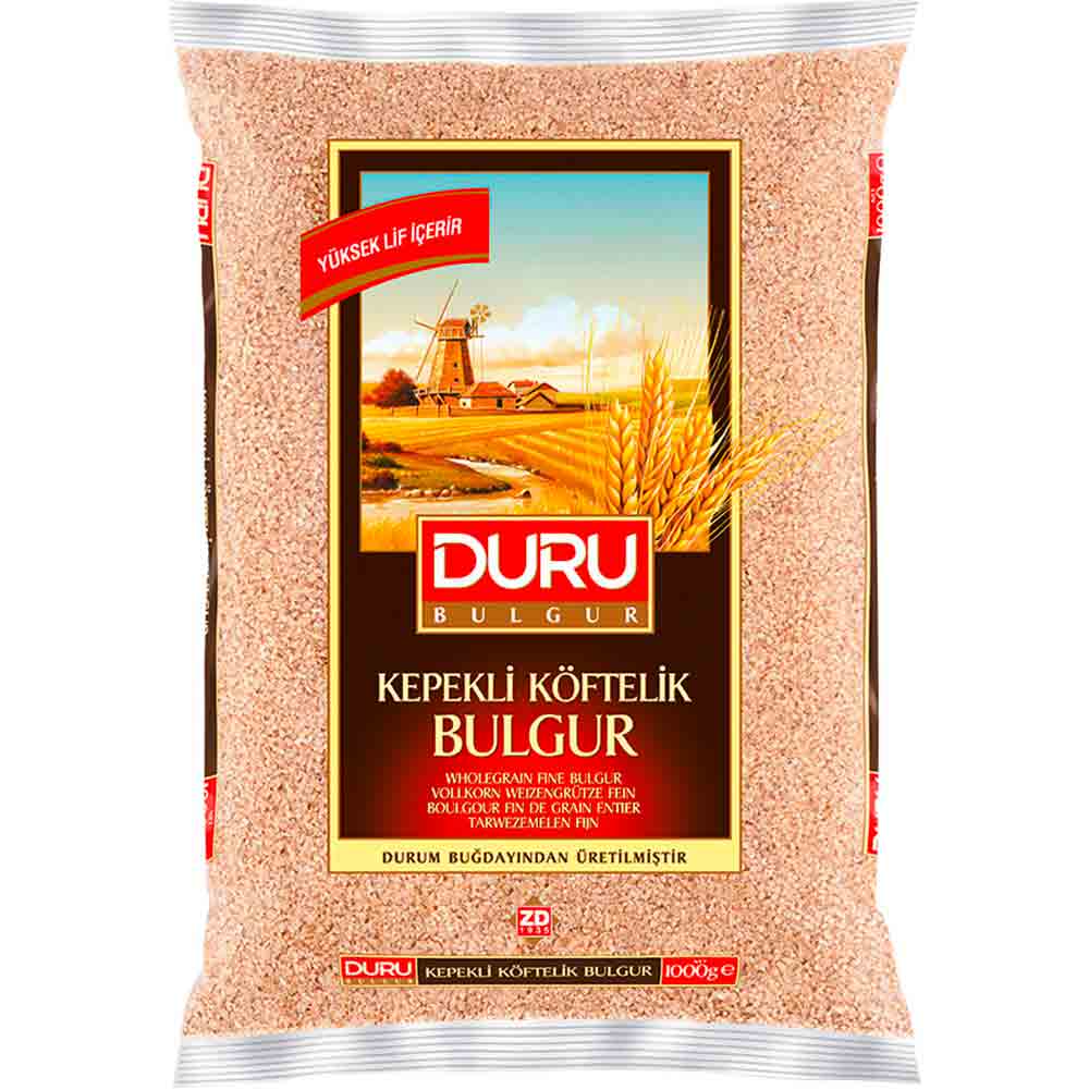 Duru Kepekli Köftelik Bulgur 1 kg - Duru Vollkorn Weizengrütze Fein 1 kg