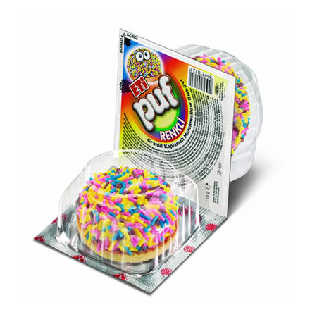 Eti Puf Renkli Granül Kaplamali Marshmallow Bisküvi - Marshmallow-Keks mit Farbgranulatüberzug 18g