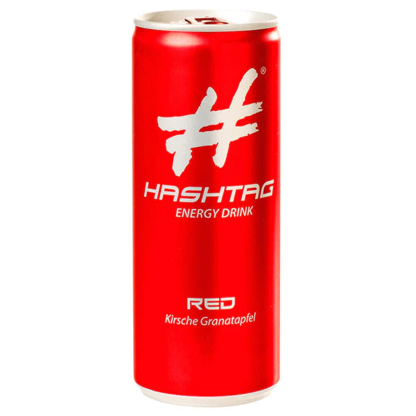 Hashtag Vegan Energiy Drink RED 250 ml Kirsche & Granadapfel incl. 0,25 € Pfand