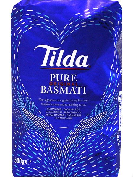 Tilda Basmati Reis - Der königliche Reis aus Nordindien (500g Packung)