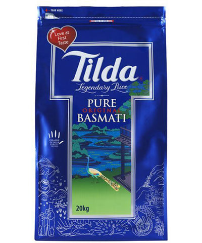 Tilda Basmati Reis - Der königliche Reis aus Nordindien (20kg Packung)