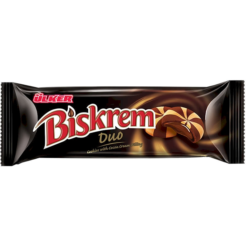 Ülker Biskrem Duo Kekse mit Kakaocremefüllung 130 g