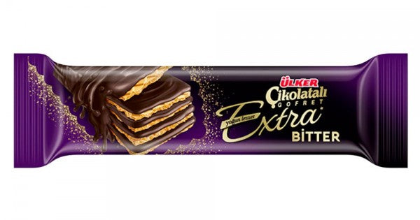 Ülker Cikolatali Gofret Extra Bitter - Schokoladenwaffel Extra dunkel 45 G